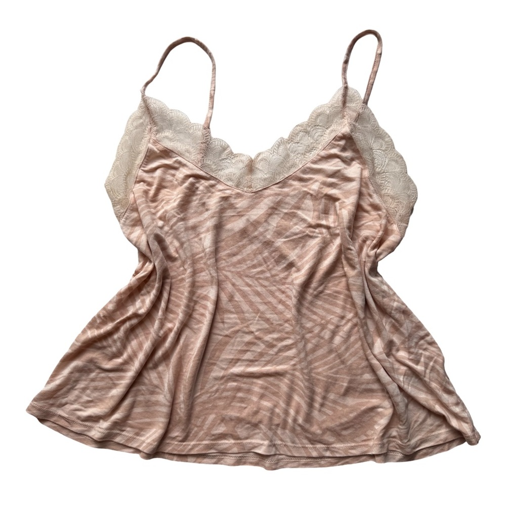 Light Peachy Lace Trim Cami Top